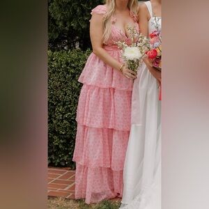 Altar’d State Becca Tiered Bridesmaid Dress Size M